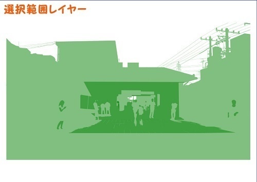 【マンガ背景用素材】【柴又】駅前広場②【夜/昼/トーンなしセット】【3変化対応】【zip転送で中身はclipファィル】