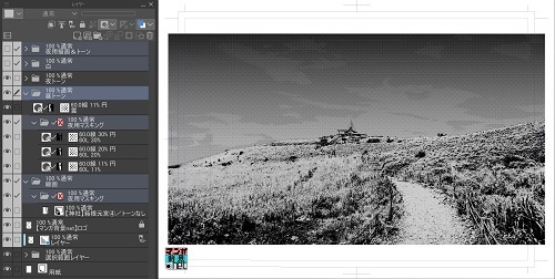 【マンガ背景用素材】【神社】箱根元宮④【夜/昼/トーンなしセット】【3変化対応】【zip転送で中身はclipファィル】