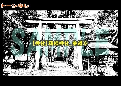 【マンガ背景用素材】【神社】箱根神社_参道⑥【夜/昼/トーンなしセット】【3変化対応】【zip転送で中身はclipファィル】