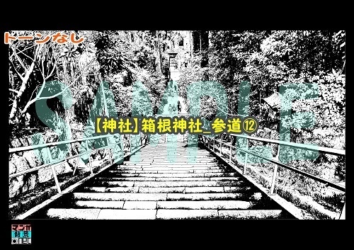 【マンガ背景用素材】【神社】箱根神社_参道⑫【夜/昼/トーンなしセット】【3変化対応】【zip転送で中身はclipファィル】
