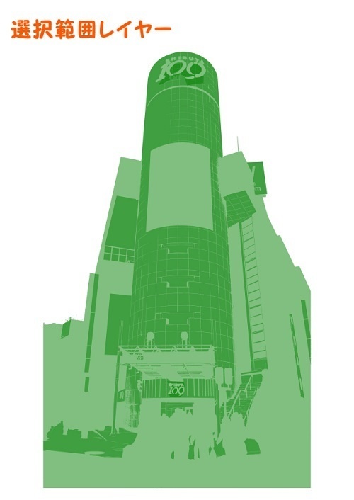 【マンガ背景用素材】【渋谷】街並み⑥【夜/昼/トーンなしセット】【3変化対応】【zip転送で中身はclipファィル】