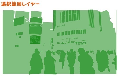 【マンガ背景用素材】【渋谷】スクランブル交差点③【夜/昼/トーンなしセット】【3変化対応】【zip転送で中身はclipファィル】