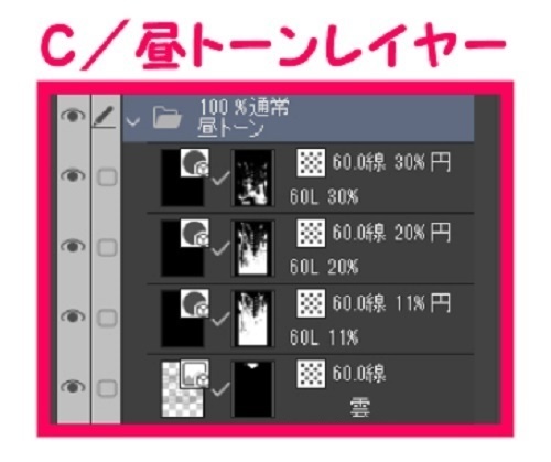【マンガ背景用素材】【渋谷】路地裏③【夜/昼/トーンなしセット】【3変化対応】【zip転送で中身はclipファィル】