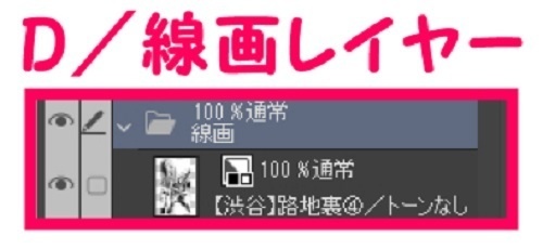 【マンガ背景用素材】【渋谷】路地裏④【夜/昼/トーンなしセット】【3変化対応】【zip転送で中身はclipファィル】