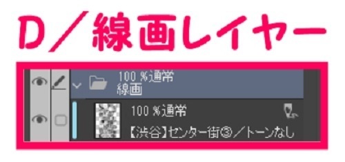 【マンガ背景用素材】【渋谷】センター街③【夜/昼/トーンなしセット】【3変化対応】【zip転送で中身はclipファィル】