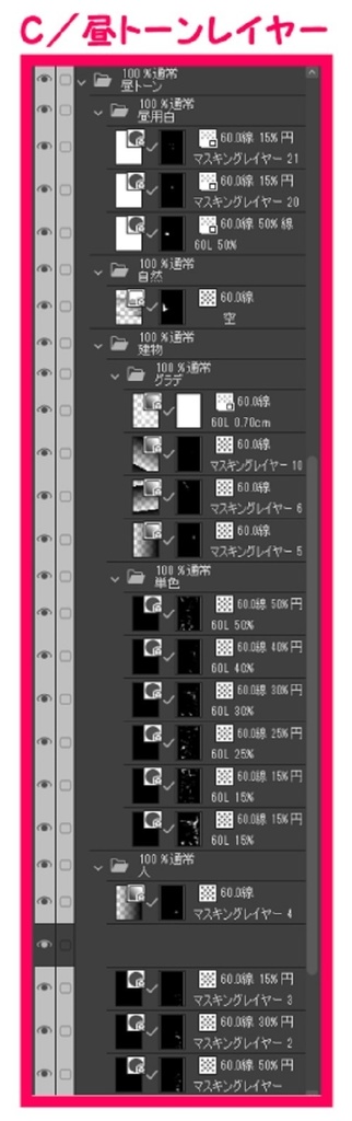 【マンガ背景用素材】【渋谷】センター街③【夜/昼/トーンなしセット】【3変化対応】【zip転送で中身はclipファィル】