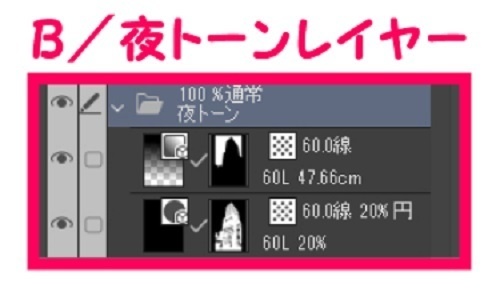 【マンガ背景用素材】【渋谷】街並み②【夜/昼/トーンなしセット】【3変化対応】【zip転送で中身はclipファィル】