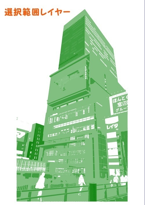 【マンガ背景用素材】【渋谷】街並み②【夜/昼/トーンなしセット】【3変化対応】【zip転送で中身はclipファィル】