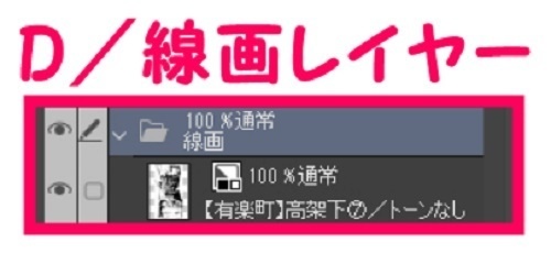【マンガ背景用素材】【有楽町】高架下⑦【夜/昼/トーンなしセット】【3変化対応】【zip転送で中身はclipファィル】
