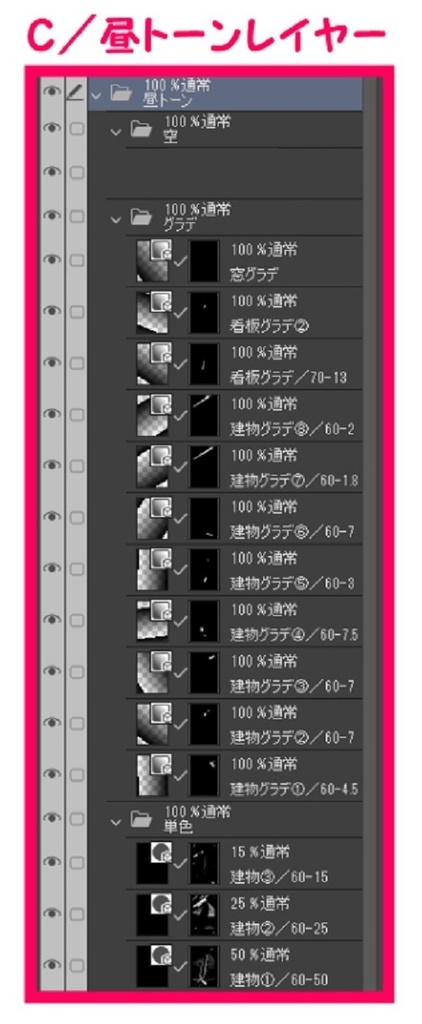 【マンガ背景用素材】【新宿】歌舞伎町①【夜/昼/トーンなしセット】【3変化対応】【zip転送で中身はclipファィル】