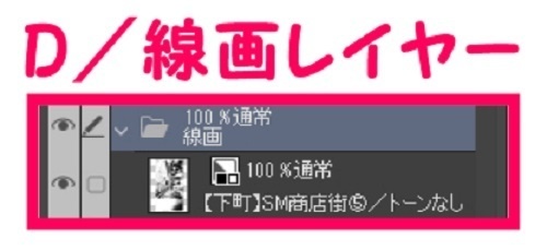 【マンガ背景用素材】【下町】SM商店街⑤【夜/昼/トーンなしセット】【3変化対応】【zip転送で中身はclipファィル】