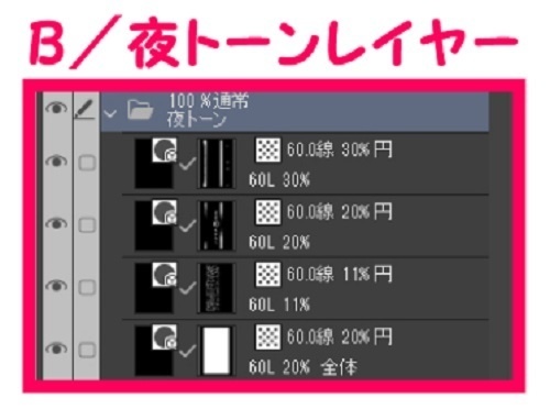 【マンガ背景用素材】【下町】SM商店街②【夜/昼/トーンなしセット】【3変化対応】【zip転送で中身はclipファィル】