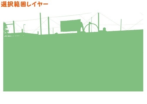 【マンガ背景用素材】【公園】(中)公園A⑦【夜/昼/トーンなしセット】【3変化対応】【zip転送で中身はclipファィル】