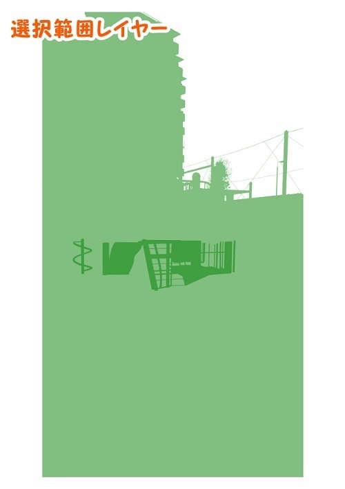 【マンガ背景用素材】【公園】(中)公園A⑧【夜/昼/トーンなしセット】【3変化対応】【zip転送で中身はclipファィル】