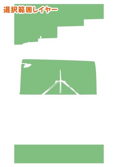 【マンガ背景用素材】【バス】車体A④【夜/昼/トーンなしセット】【3変化対応】【zip転送で中身はclipファィル】