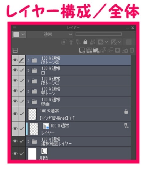 【マンガ背景用素材】【ショッピングモールA】屋外広場①【夜/昼/トーンなしセット】【3変化対応】【zip転送で中身はclipファィル】