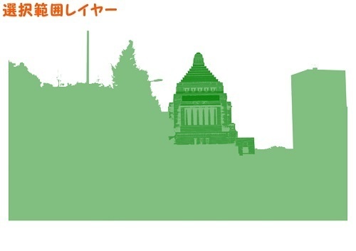 【マンガ背景用素材】【国会議事堂】議事堂③【夜/昼/トーンなしセット】【3変化対応】【zip転送で中身はclipファィル】