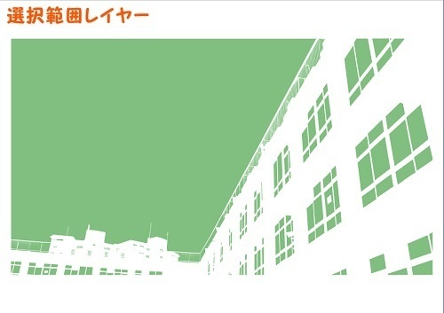 【マンガ背景用素材】【学校】小学校A_校舎_5【夜/昼/トーンなしセット】【3変化対応】【zip転送で中身はclipファィル】