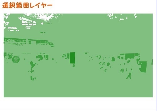 【マンガ背景用素材】【遊園地】K園内⑧【夜/昼/トーンなしセット】【3変化対応】【zip転送で中身はclipファィル】