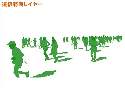 【マンガ背景用素材】【人(モブ)】ランナー_7【夜/昼/トーンなしセット】【3変化対応】【zip転送で中身はclipファィル】