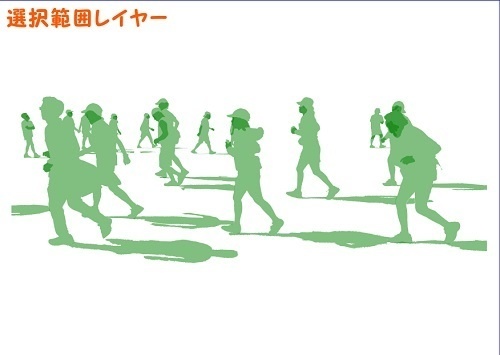 【マンガ背景用素材】【人(モブ)】ランナー_20【夜/昼/トーンなしセット】【3変化対応】【zip転送で中身はclipファィル】
