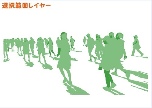 【マンガ背景用素材】【人(モブ)】ランナー_29【夜/昼/トーンなしセット】【3変化対応】【zip転送で中身はclipファィル】