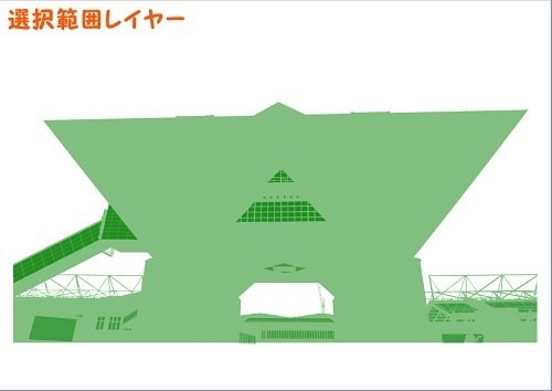 【マンガ背景用素材】【東京ビッグサイト】外観⑥【夜/昼/トーンなしセット】【3変化対応】【zip転送で中身はclipファィル】