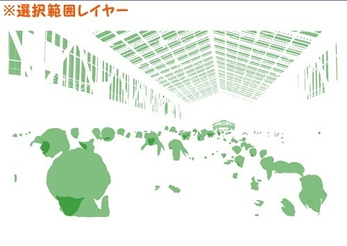 【マンガ背景用素材】【大展示場】T_エントランス③【夜/昼/トーンなしセット】【3変化対応】【zip転送で中身はclipファィル】