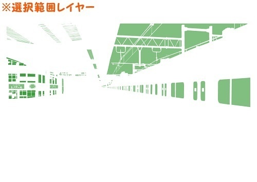 【マンガ背景用素材】【電車】ホーム_29【夜/昼/トーンなしセット】【3変化対応】【zip転送で中身はclipファィル】