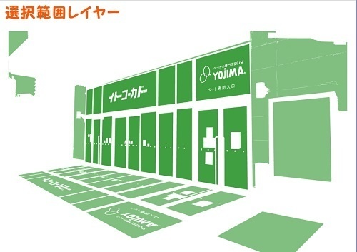 【マンガ背景用素材】【ショッピングモールA】南側出口①【夜/昼/トーンなしセット】【3変化対応】【zip転送で中身はclipファィル】