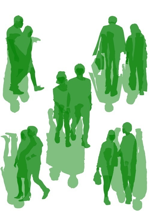 【マンガ背景用素材】【モブ】ウォーカー_カップル5組10人(春夏秋)①【夜/昼/トーンなしセット】【3変化対応】【zip転送で中身はclipファィル】