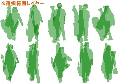 【マンガ背景用素材】【モブ】ウォーカー_後ろ向き男女①【夜/昼/トーンなしセット】【7変化対応】【zip転送で中身はclipファィル】