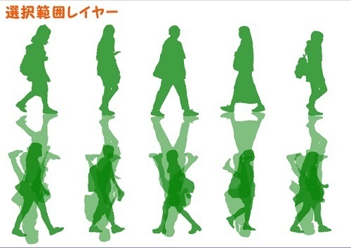 【マンガ背景用素材】【モブ】ウォーカー_女(夏服)①【夜/昼/トーンなしセット】【7変化対応】【zip転送で中身はclipファィル】