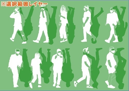 【マンガ背景用素材】【モブ】ウォーカー_男女10人(春夏秋服)⑤【夜/昼/トーンなしセット】【7変化対応】【zip転送で中身はclipファィル】