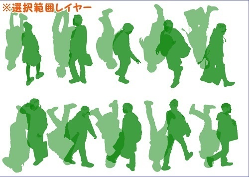 【マンガ背景用素材】【モブ】ウォーカー_俯瞰10人(四季なし)①【夜/昼/トーンなしセット】【7変化対応】【zip転送で中身はclipファィル】