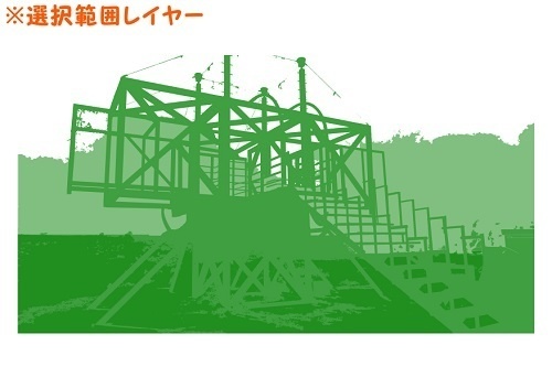 【マンガ背景用素材】【公園】(大)公園B_謎の鉄塔②【夜/昼/トーンなしセット】【3変化対応】【zip転送で中身はclipファィル】
