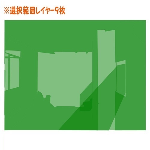 【マンガ背景用素材】【廃ビルT】内観②【夜/昼/トーンなしセット】【3変化対応】【zip転送で中身はclipファィル】