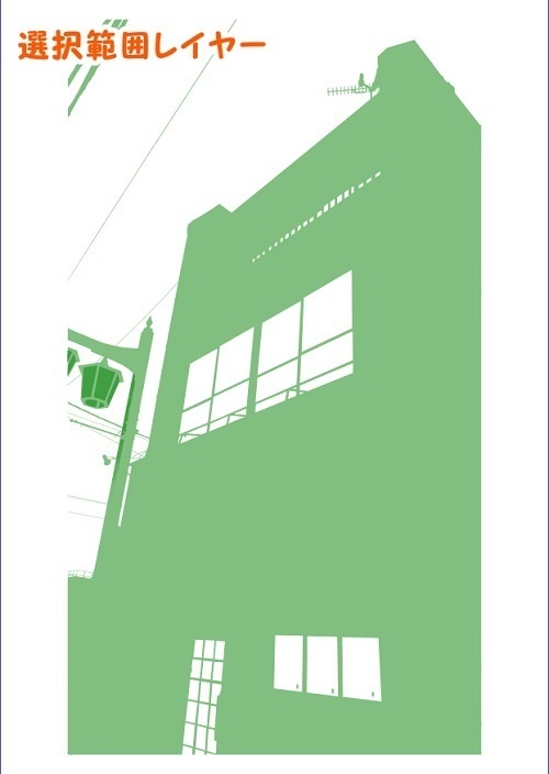 【マンガ背景用素材】【廃ビルT】外観_煽り⑪【夜/昼/トーンなしセット】【3変化対応】【zip転送で中身はclipファィル】