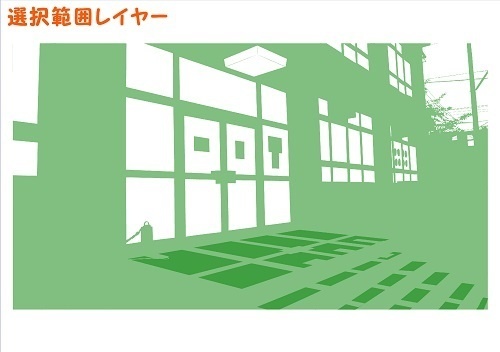 【マンガ背景用素材】【学校】小学校A_校舎_19【夜/昼/トーンなしセット】【3変化対応】【zip転送で中身はclipファィル】