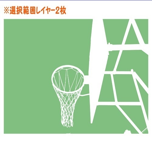 【マンガ背景用素材】【学校】小学校A_校庭_バスケットゴール⑤【夜/昼/トーンなしセット】【3変化対応】【zip転送で中身はclipファィル】