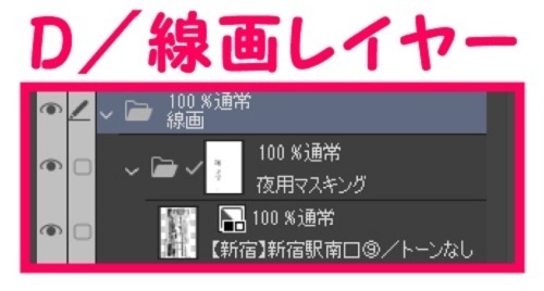 【マンガ背景用素材】【新宿】新宿駅南口⑨【夜/昼/トーンなしセット】【3変化対応】【zip転送で中身はclipファィル】