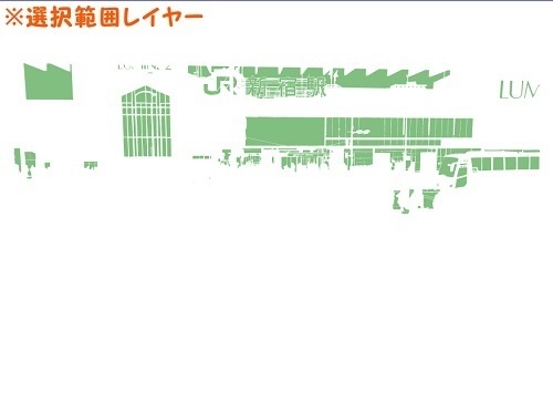 【マンガ背景用素材】【新宿】新宿駅南口⑬【夜/昼/トーンなしセット】【3変化対応】【zip転送で中身はclipファィル】