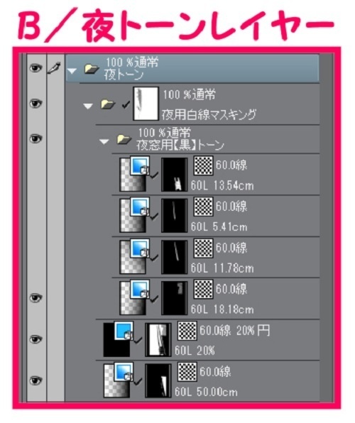 【マンガ背景用素材】【新宿】BST新宿③【夜/昼/トーンなしセット】【3変化対応】【zip転送で中身はclipファィル】