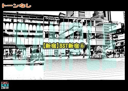 【マンガ背景用素材】【新宿】BST新宿⑥【夜/昼/トーンなしセット】【3変化対応】【zip転送で中身はclipファィル】