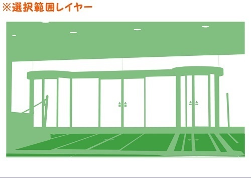 【マンガ背景用素材】【ホテル】HR_外観⑩【夜/昼/トーンなしセット】【3変化対応】【zip転送で中身はclipファィル】