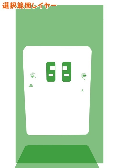 【マンガ背景用素材】【電車】KS_車外_ドア①【夜/昼/トーンなしセット】【3変化対応】【zip転送で中身はclipファィル】