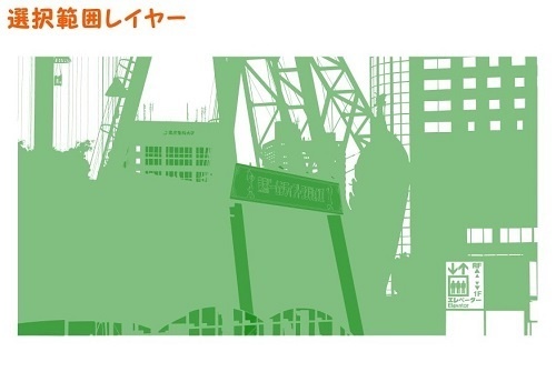 【マンガ背景用素材】【遊園地】K_アトラクション_SBS①【夜/昼/トーンなしセット】【3変化対応】【zip転送で中身はclipファィル】