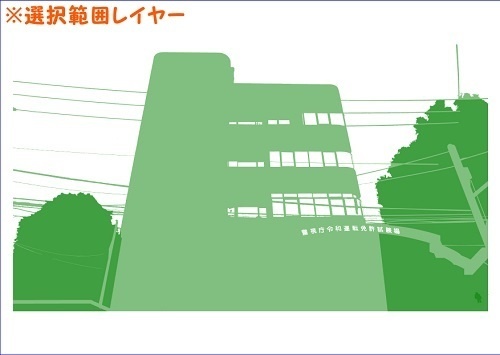 【マンガ背景用素材】【運転免許試験場】試験場A_外観①【夜/昼/トーンなしセット】【3変化対応】【zip転送で中身はclipファィル】