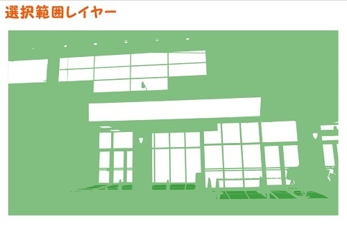 【マンガ背景用素材】【スーパー】大型店S_出入り口_8【夜/昼/トーンなしセット】【3変化対応】【zip転送で中身はclipファィル】