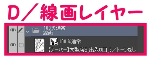 【マンガ背景用素材】 【スーパー】大型店S_出入り口_5【夜/昼/トーンなしセット】【3変化対応】【zip転送で中身はclipファィル】